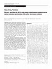 Research paper thumbnail of Mercury speciation by HPLC-cold-vapour radiofrequency glow-discharge optical-emission spectrometry with on-line microwave oxidation