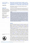 Research paper thumbnail of Mixed-stock and discriminant models use for assessing recruitment sources of estuarine fish populations in La Plata Basin (South America)