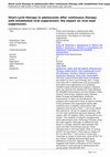 Research paper thumbnail of Short-Cycle Therapy in Adolescents after Continuous Therapy with Established Viral Suppression: The Impact on Viral Load Suppression