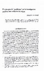 Research paper thumbnail of El concepto de "problema" en la investigación jurídica: una solución de origen