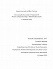 Research paper thumbnail of 2020_08_16_Lessons Learned and Best Practices Increasing the Successful Participation Of Women in Apprenticeship & Skilled Technical Jobs