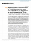 Research paper thumbnail of New insights on commemoration of the dead through mortuary and architectural use of pigments at Neolithic Çatalhöyük, Turkey