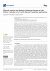 Research paper thumbnail of Thermal Analysis and Testing of Different Designs of LaB6 Hollow Cathodes to Be Used in Electric Propulsion Applications