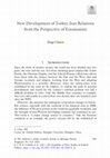 Research paper thumbnail of New Development of Turkey-Iran Relations from the Perspective of Eurasianism