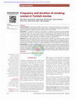 Research paper thumbnail of Frequency and duration of smoking scenes in Turkish movies