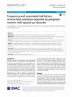 Research paper thumbnail of Frequency and associated risk factors of non-fatal overdose reported by pregnant women with opioid use disorder