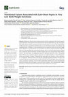 Research paper thumbnail of Nutritional Factors Associated with Late-Onset Sepsis in Very Low Birth Weight Newborns