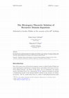 Research paper thumbnail of GDP Festschrift ENTCS, to appear The Bicategory-Theoretic Solution of Recursive Domain Equations