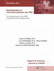 Research paper thumbnail of Mondialisation et internationalisation des PME : Le comportement des PME manufacturières québécoises