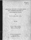 Research paper thumbnail of Variational derivation of modal--nodal finite difference equations in spatial reactor physics