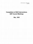 Research paper thumbnail of Compilation of NGO Interventions-May 03-2003.PDF