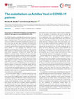 Research paper thumbnail of The endothelium as Achilles’ heel in COVID-19 patients