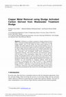 Research paper thumbnail of Copper Metal Removal using Sludge Activated Carbon Derived from Wastewater Treatment Sludge