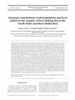 Research paper thumbnail of Seasonal contributions of phytoplankton and fecal pellets to the organic carbon sinking flux in the North Water(northern Baffin Bay)