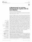 Research paper thumbnail of A Metalanguage for Learning: Rebalancing the Cognitive with the Socio-Material