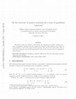 Research paper thumbnail of On the structure of positive solutions for a class of quasilinear equations