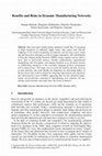 Research paper thumbnail of Benefits and Risks in Dynamic Manufacturing Networks