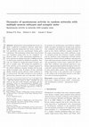 Research paper thumbnail of Dynamics of spontaneous activity in random networks with multiple neuron subtypes and synaptic noise