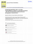 Research paper thumbnail of Comparing population view´s on state responsibility for children in vulnerable situations – the role of institutional context and socio-demographic characteristics