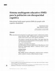 Research paper thumbnail of Sistema multiagente educativo (SME) para la población con discapacidad cognitiva