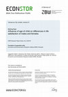 Research paper thumbnail of A Service of zbw Influence of age of child on differences in life satisfaction of males and females Influence of age of child on differences in life satisfaction of males and females: A comparative study among East Asian countries Influence of age of chil