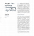 Research paper thumbnail of Miradas sobre el escultor Cristóbal Ramos y sus modelos de Virgen dolorosa