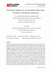 Research paper thumbnail of Performance Appraisal as an Antecedent to Innovation: an Analysis of Its Relative Importance