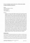 Research paper thumbnail of Ethical dilemmas associated wih hyper-structured student research