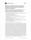 Research paper thumbnail of Nitrogen and Phosphorus effect on Sun-Induced Fluorescence and Gross Primary Productivity in Mediterranean Grassland