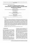 Research paper thumbnail of The impact of Intellectual Capital on Firms’ Characteristics: an empirical analysis on European listed manufacturing companies