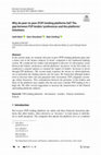 Research paper thumbnail of Why do peer-to-peer (P2P) lending platforms fail? The gap between P2P lenders' preferences and the platforms’ intentions