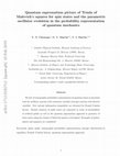 Research paper thumbnail of Quantum suprematism picture of Malevich's squares triada for spin states and the parametric oscillator evolution in the probability representation of quantum mechanics