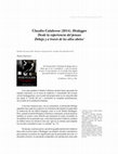 Research paper thumbnail of Claudio Calabrese (2014). Heidegger. Desde la experiencia del pensar. Debajo y a través de los altos abetos