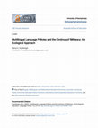 Research paper thumbnail of 14. Multilingual Language Policies and the Continua of Biliteracy: An Ecological Approach