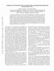 Research paper thumbnail of Transitions across Melancholia States in a Climate Model: Reconciling the Deterministic and Stochastic Points of View