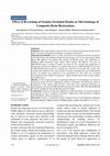 Research paper thumbnail of Effect of Re-etching of Oxalate-Occluded Dentin on Microleakage of Composite Resin Restorations