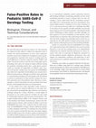 Research paper thumbnail of False-Positive Rates in Pediatric SARS-CoV-2 Serology Testing