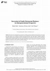 Research paper thumbnail of Succession in Family Restaurant Business: An Intergenerational Perspective