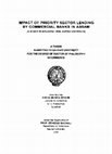 Research paper thumbnail of Impact of priority sector lending by commercial banks in Assam a study in Golaghat and Jorhat districts