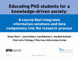 Research paper thumbnail of Educating PhD students for knowledge-driven society