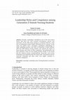 Research paper thumbnail of Leadership Styles and Competence among Generation Z Emirati Nursing Students