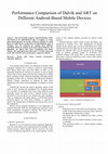 Research paper thumbnail of Performance Comparison of Dalvik and ART on Different Android-Based Mobile Devices