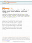 Research paper thumbnail of Sodium enhances indium-gallium interdiffusion in copper indium gallium diselenide photovoltaic absorbers