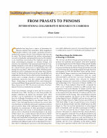 Research paper thumbnail of From Prasats to Phnoms:  Interational Collaborative Research in Cambodia 