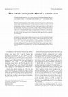 Research paper thumbnail of What works for serious juvenile offenders?: a systematic review