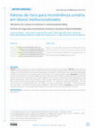 Research paper thumbnail of Risk factors for urinary incontinence in institutionalized elderly