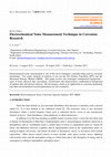 Research paper thumbnail of Electrochemical Noise Measurement Technique in Corrosion Research