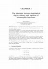 Research paper thumbnail of The Interplay Between Topological Algebras Theory and Algebras of Holomorphic Functions