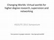 Research paper thumbnail of Changing worlds: Virtual worlds for higher degree research, supervision and networking