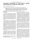 Research paper thumbnail of Compensation Discrimination for Wide Receivers: Applying Quantile Regression to the National Football League